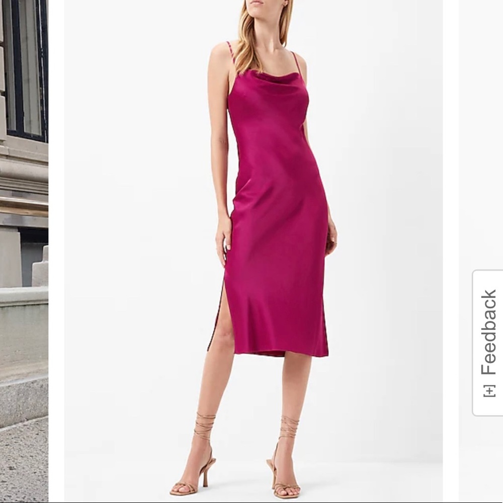 Bright Pink Satin Dress
